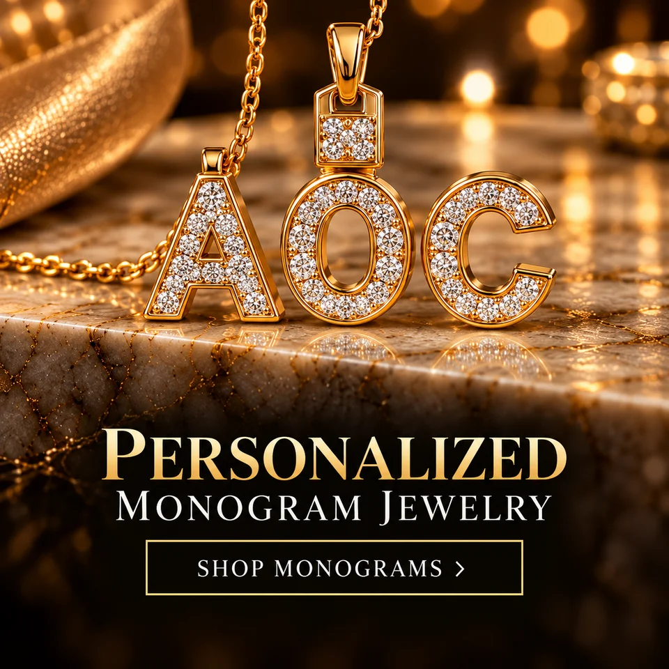 Personalized monogram jewelry. Shop monograms.